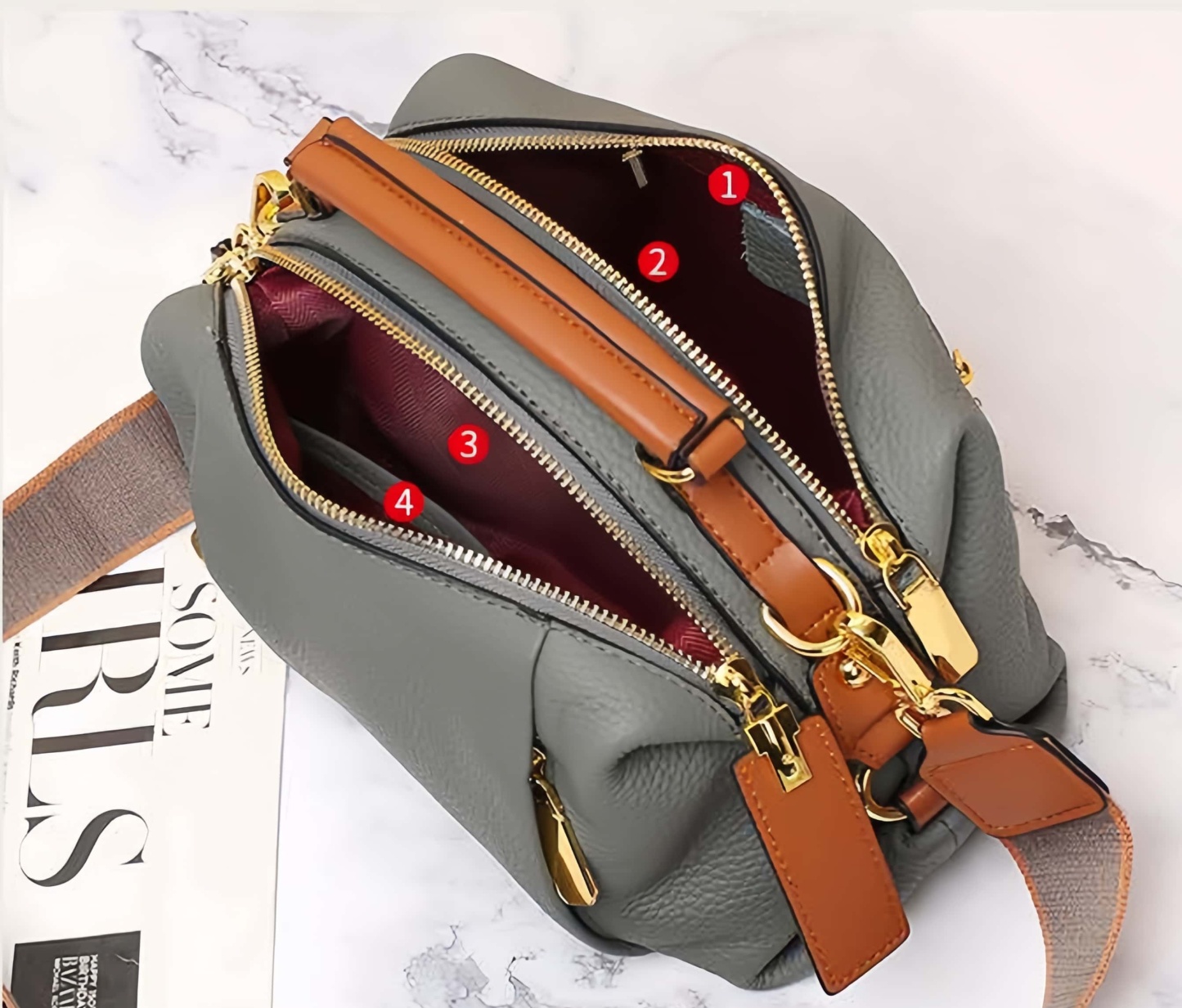 3WAY|牛革ハンドバッグ|ショルダーバッグ|