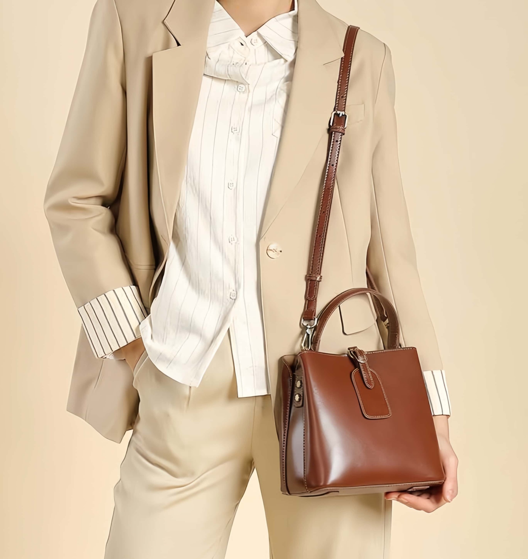 レディースレザーバッグ|牛革ハンドバッグ|3WAY|7色|牛革ショルダーバッグ