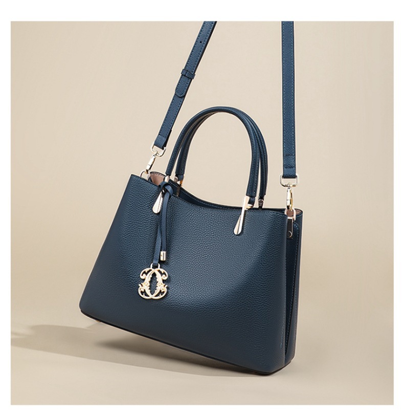 精緻な金具手提げバッグ|牛革ハンドバッグ|牛革ショルダーバッグ