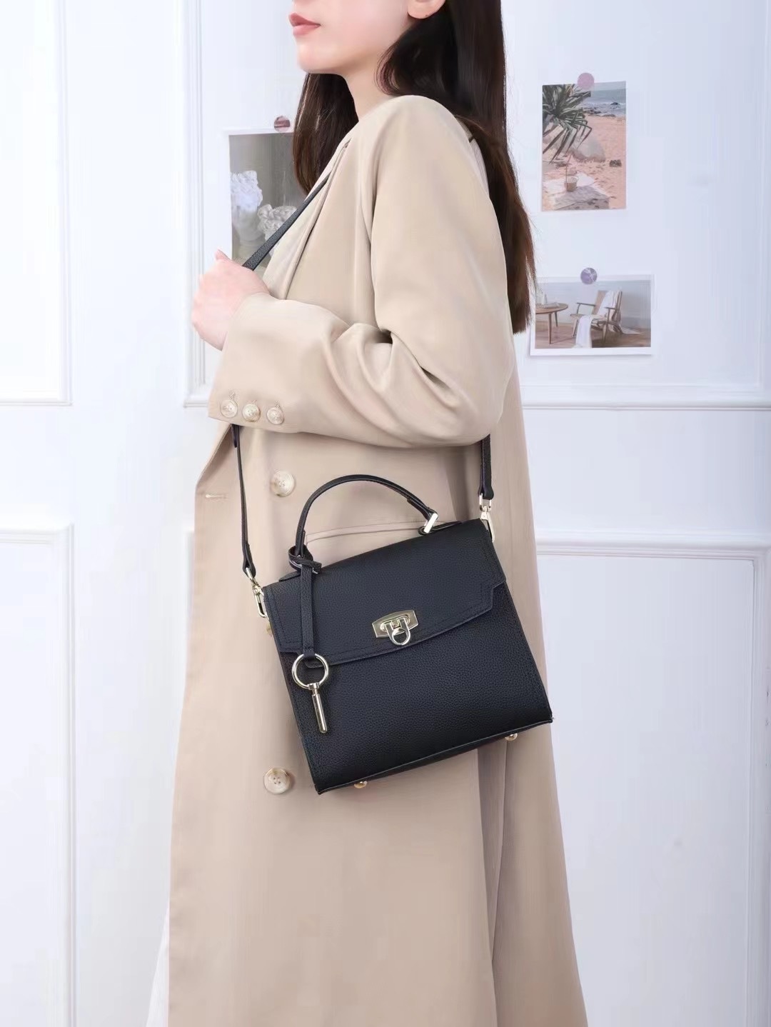 4色|牛革バッグ|牛革ハンドバッグ|ショルダーバッグ|斜め掛けバッグ