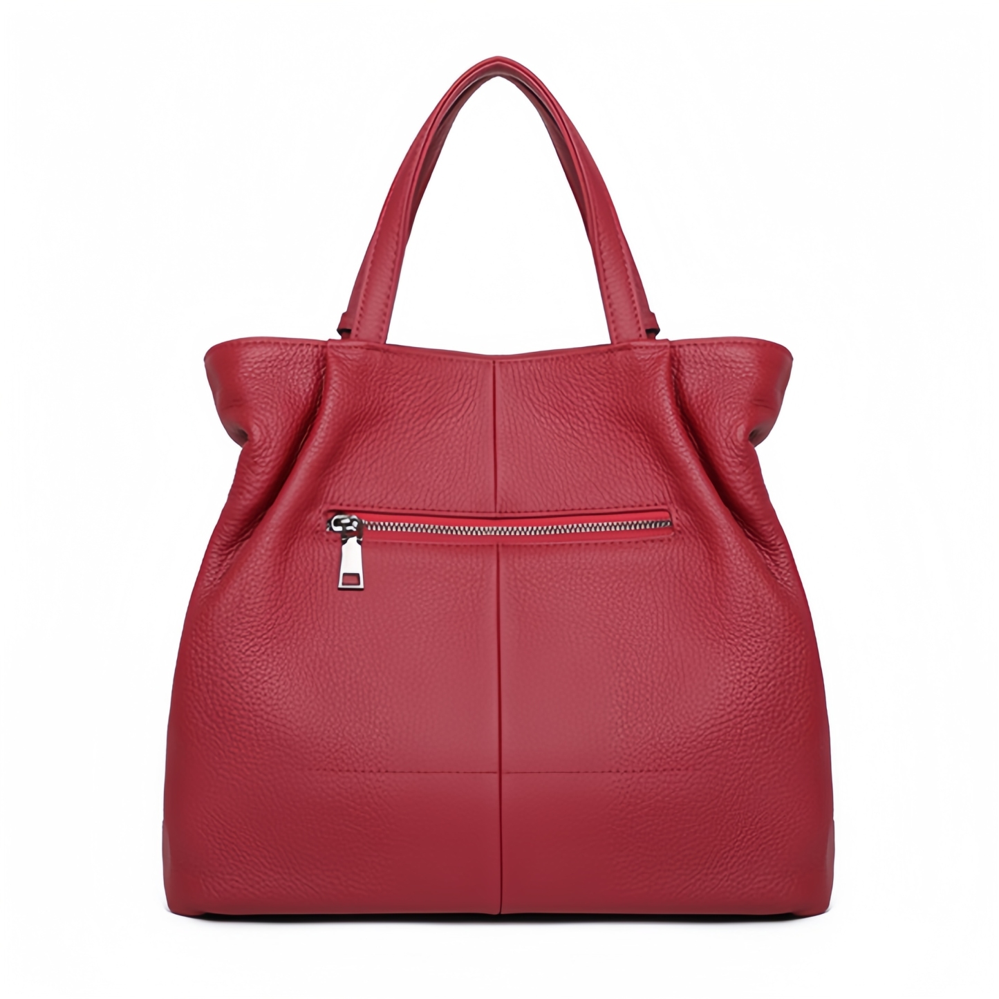 優雅な気質！•カーキ|黒|カラメル|ワインレッド|4色•3WAY•厚手な天然軟めな牛革ハンドバッグ•牛革ショルダーバッグ