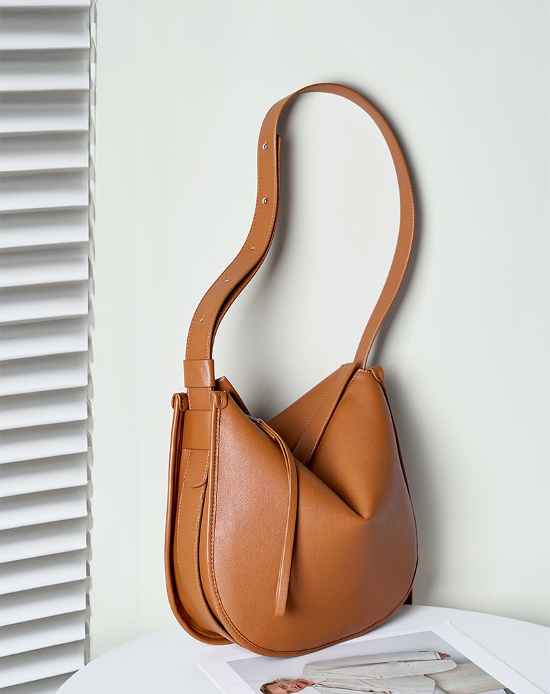 スタイリッシュなレトロ ！•カラメル|コーヒー|黒|3色•天然牛革シングルショルダーバッグ•牛革トートバッグ