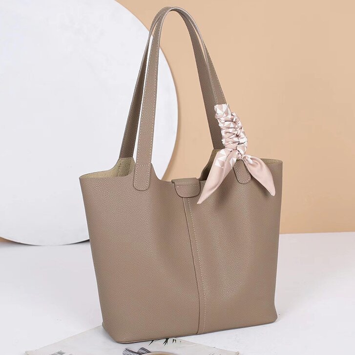 4色通勤バッグ|牛革トートバッグ|牛革ショルダーバッグ|外袋+内袋組み合わ|A4 サイズに対応