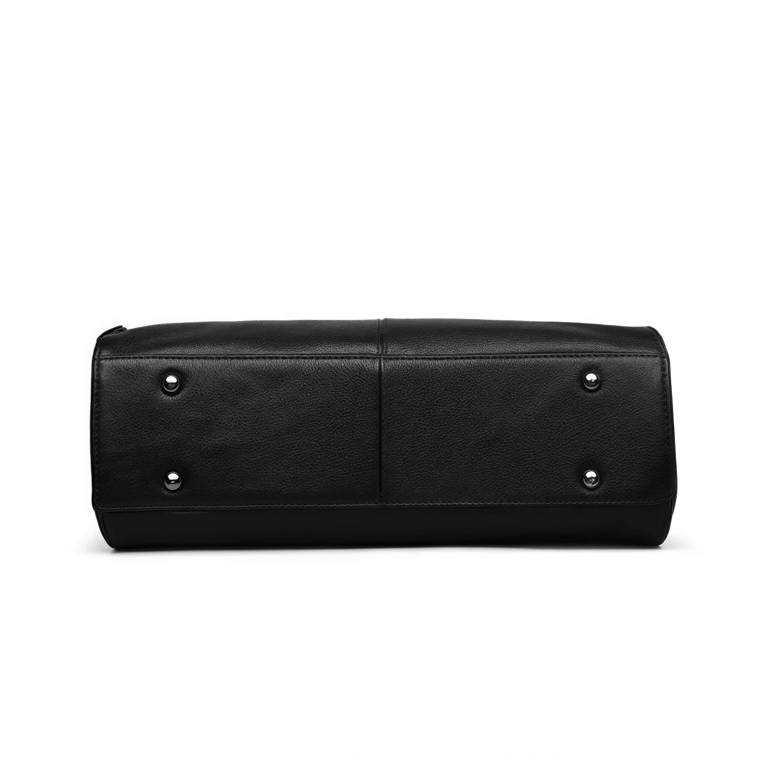 NEW ! •黒|濃い暗マゼンタ|グレー|3色•厚手な軟めな牛革ハンドバッグ•牛革トートバッグ•大容量•通勤や旅行に最適