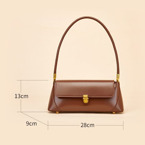 高級感 !|茶|黒|白|カーキ|4色|牛革ショルダーバッグ|牛革ハンドバッグ