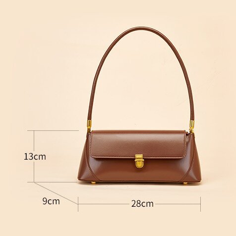 高級感 !|茶|黒|白|カーキ|4色|牛革ショルダーバッグ|牛革ハンドバッグ