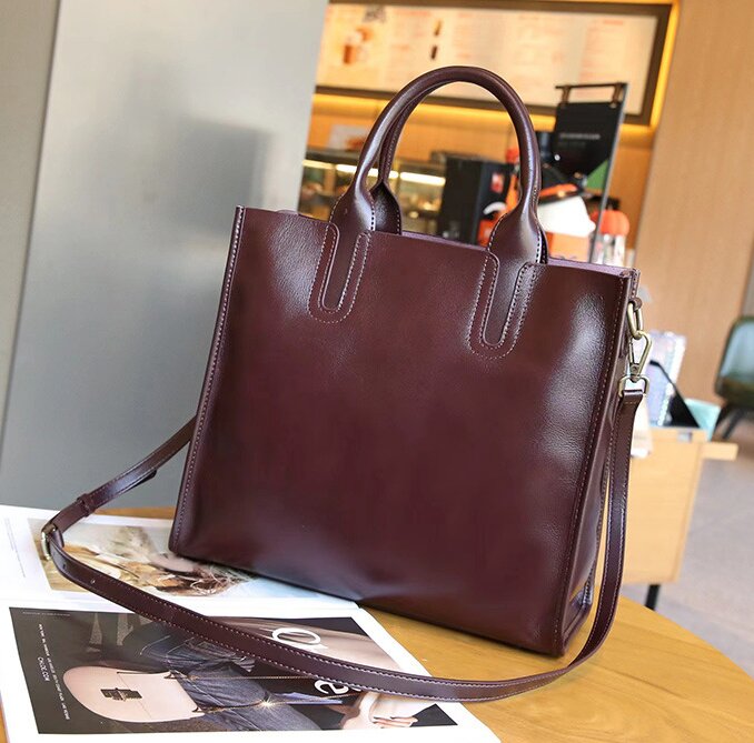 牛革トートバッグ|牛革ショルダーバッグ|肩がけかばん |ハンドバッグ|通勤に最適