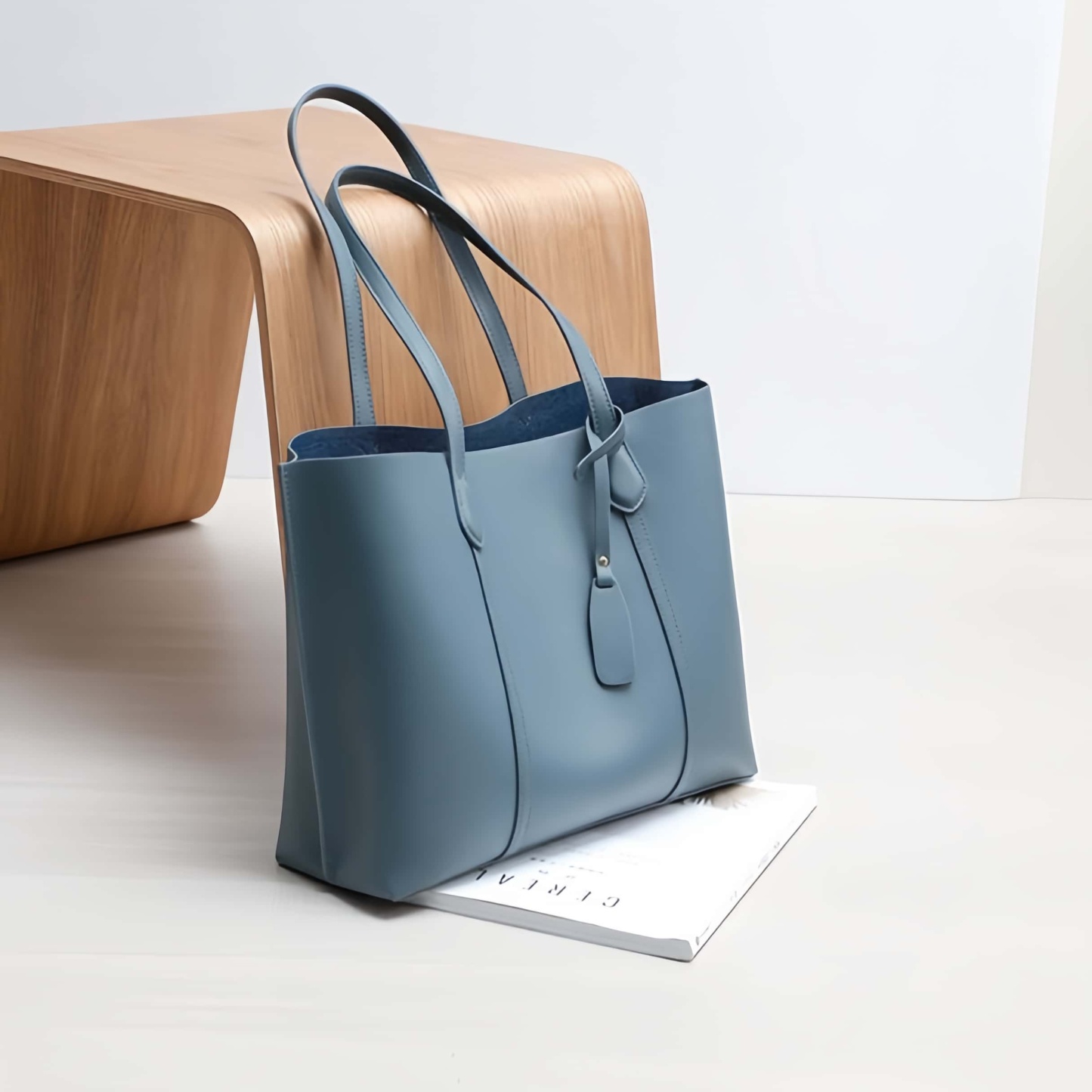 レトロな雰囲気満点 ！♦コーヒー|ベージュ|青|3色♦牛革製トートバッグ♦通勤や集会、旅行に最適♦大容量設計