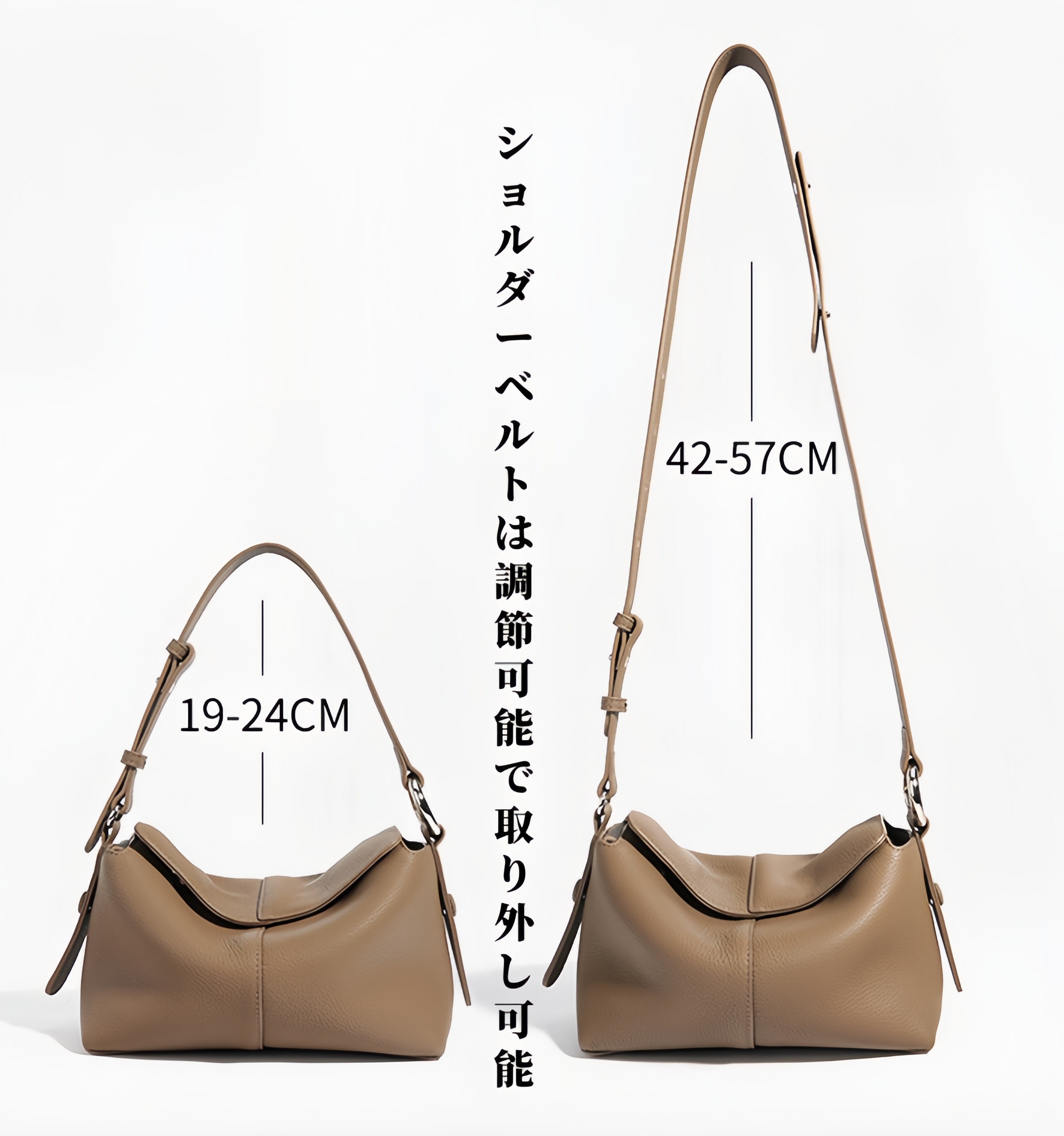 牛革斜ショルダーバッグ|2WAY