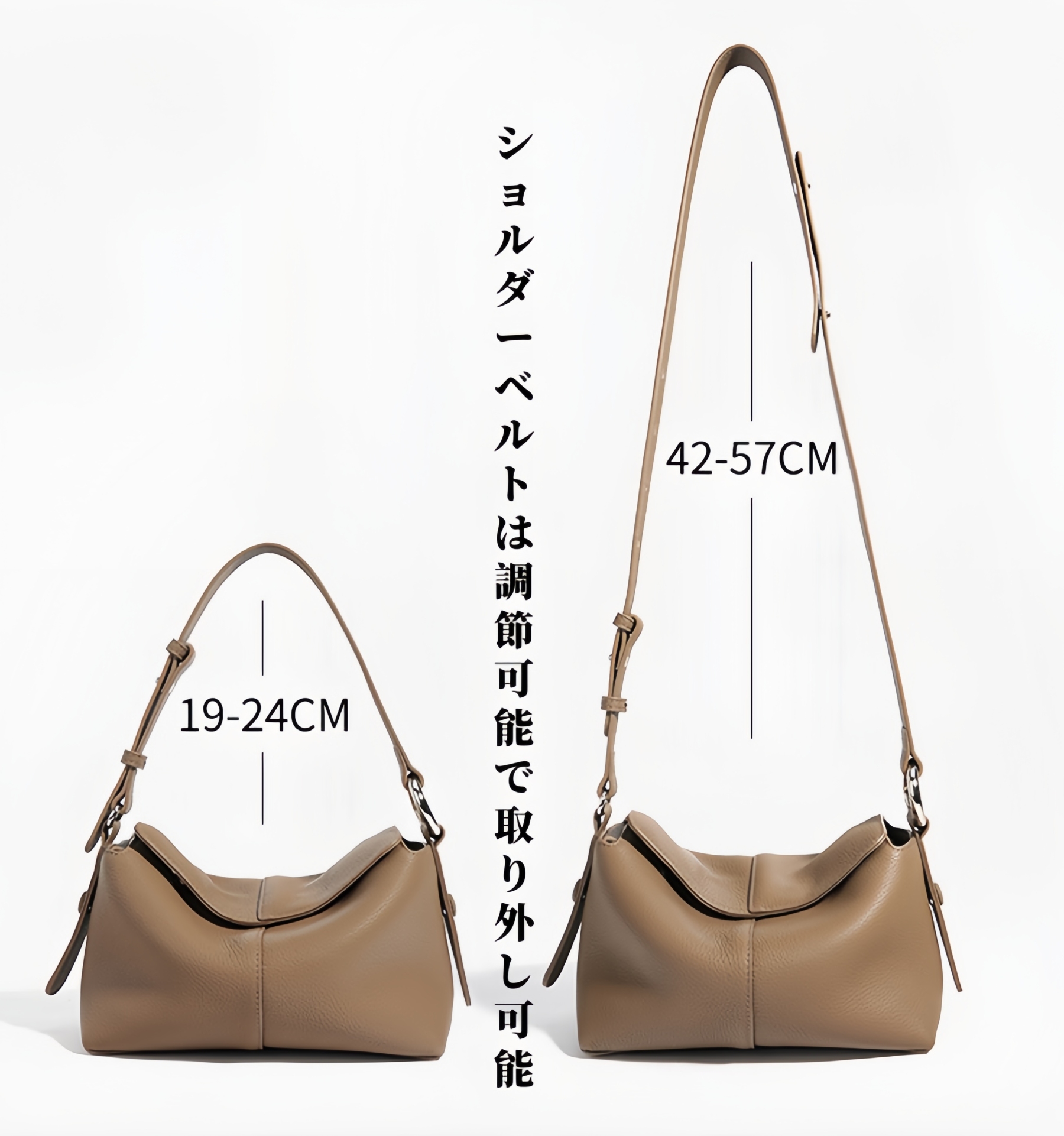 牛革斜ショルダーバッグ|2WAY