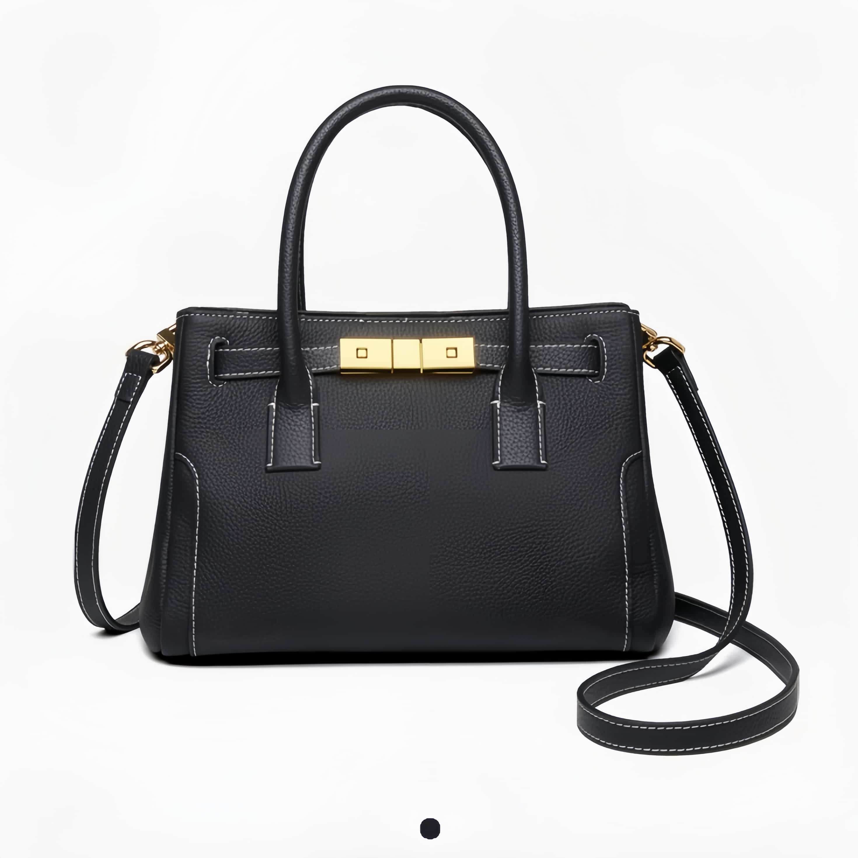 優雅な気質 ！•カーキ|カラメル|黒•3色•天然牛革ハンドバッグ•牛革ショルダーバッグ