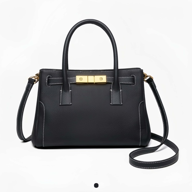 優雅な気質 ！•カーキ|カラメル|黒•3色•天然牛革ハンドバッグ•牛革ショルダーバッグ