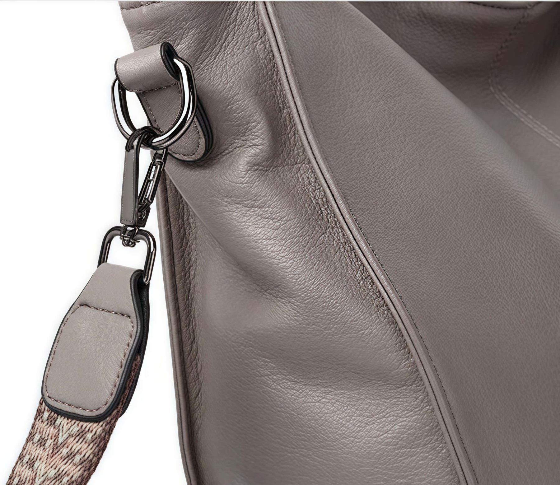 おしゃれで素敵！グレー|黒|茶|3色•3WAY•植物鞣し牛革ハンドバッグ•牛革トートバッグ