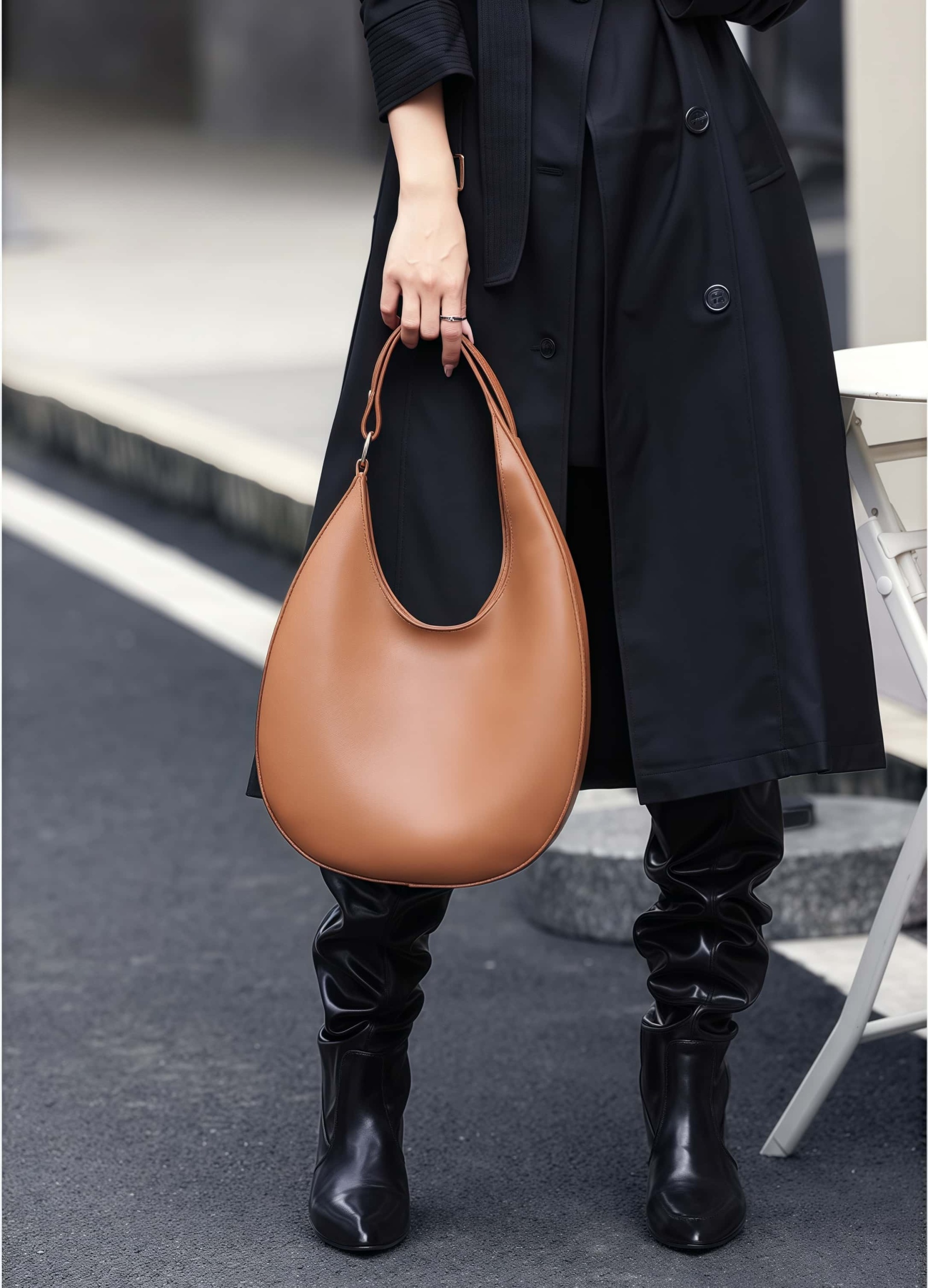 おしゃれで素敵！•カラメル|黒|茶|3色•天然牛革ショルダーバッグ•牛革トートバッグ