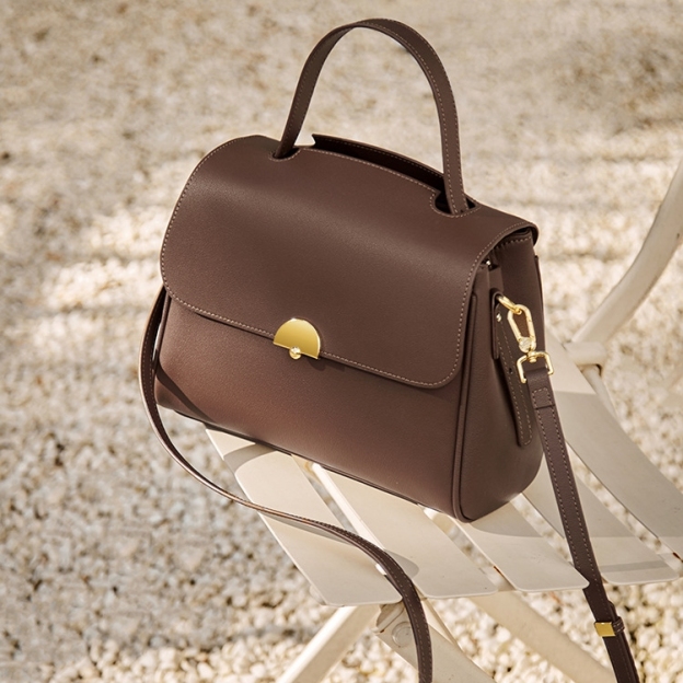 おしゃれで素敵 ！|3WAY|カーキ|乳白|茶|3色|天然牛革ハンドバッグ|牛革斜ショルダーバッグ