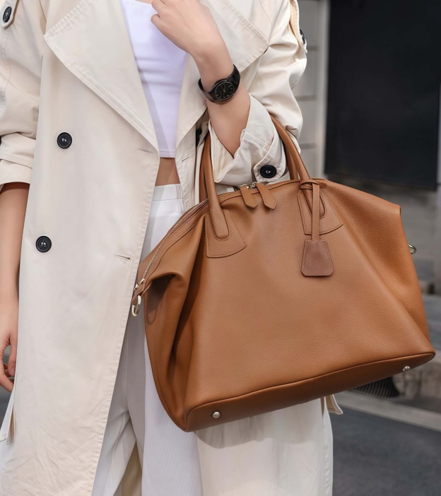 シックな！♦3WAY♦カラメル|黒|茶|3色展開！♦天然の厚みある柔らかい牛革製ハンドバッグ♦牛革肩掛けバッグ