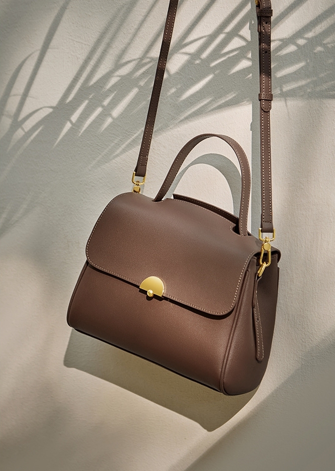 おしゃれで素敵 ！|3WAY|カーキ|乳白|茶|3色|天然牛革ハンドバッグ|牛革斜ショルダーバッグ