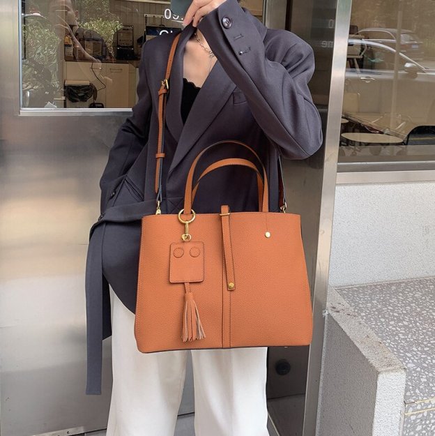 大容量牛革トートバッグ|斜め掛けバッグ|手提げバッグ|レザービジネスバッグ