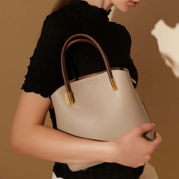 おしゃれで素敵！黒|カーキ|カラメル|3色|牛革ハンドバッグ｜牛革斜め掛けバッグ｜牛革ショルダ一バッグ