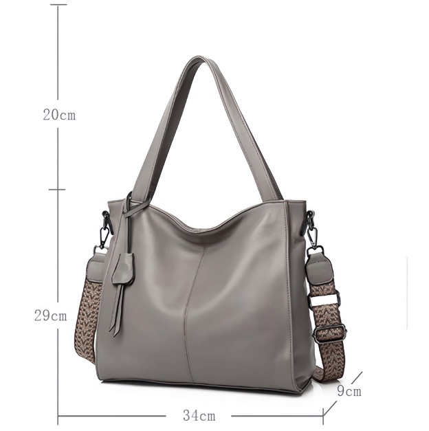 おしゃれで素敵！グレー|黒|茶|3色•3WAY•植物鞣し牛革ハンドバッグ•牛革トートバッグ