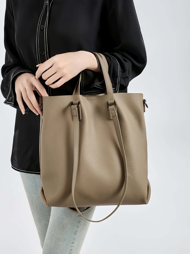 上品なデザインで魅力的！•3WAY•4色•天然の厚みと柔らかさを兼ね備えた牛革ハンドバッグ兼肩掛けバッグ