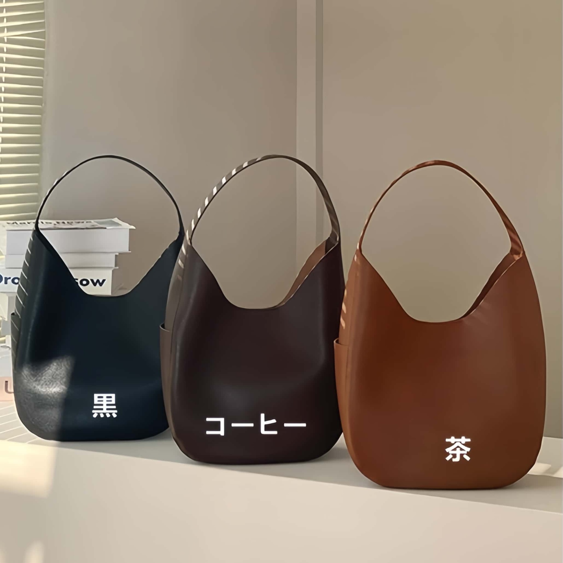 天然牛革トートバッグ •シンプルでレトロなスタイル