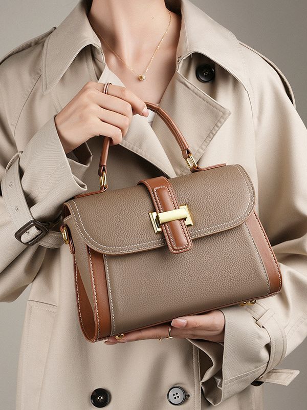 上質の魅力 ！|白|グレー|2色|牛革ハンドバッグ♥牛革ショルダーバッグ