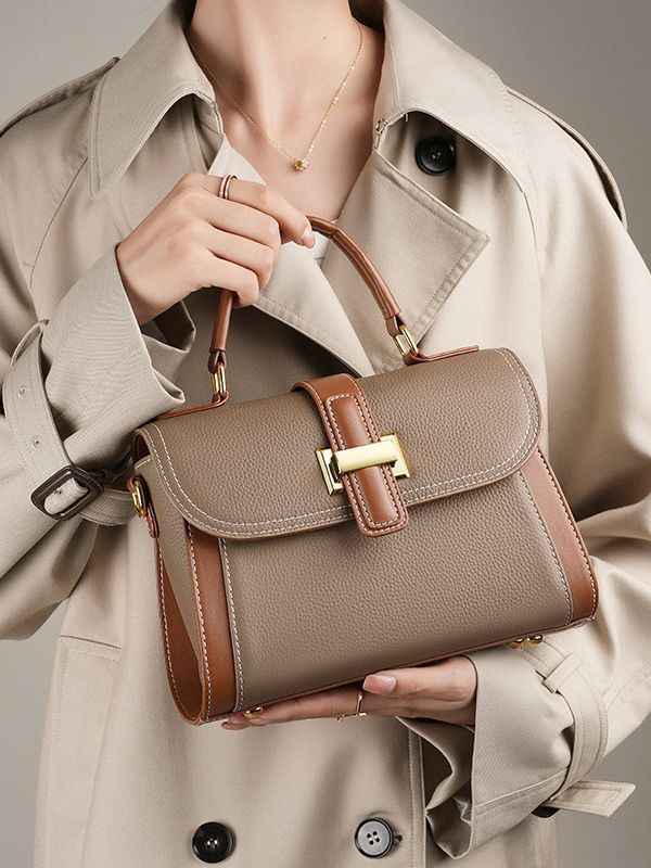 上質の魅力 ！|白|グレー|2色|牛革ハンドバッグ♥牛革ショルダーバッグ