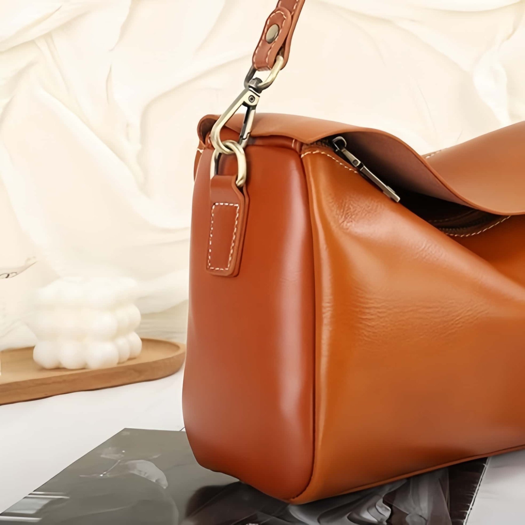 3WAY|6色|植物タンニン鞣しの天然牛革女性用斜めがけバッグ|牛革トートバッグ|2本の肩ベルトを付属