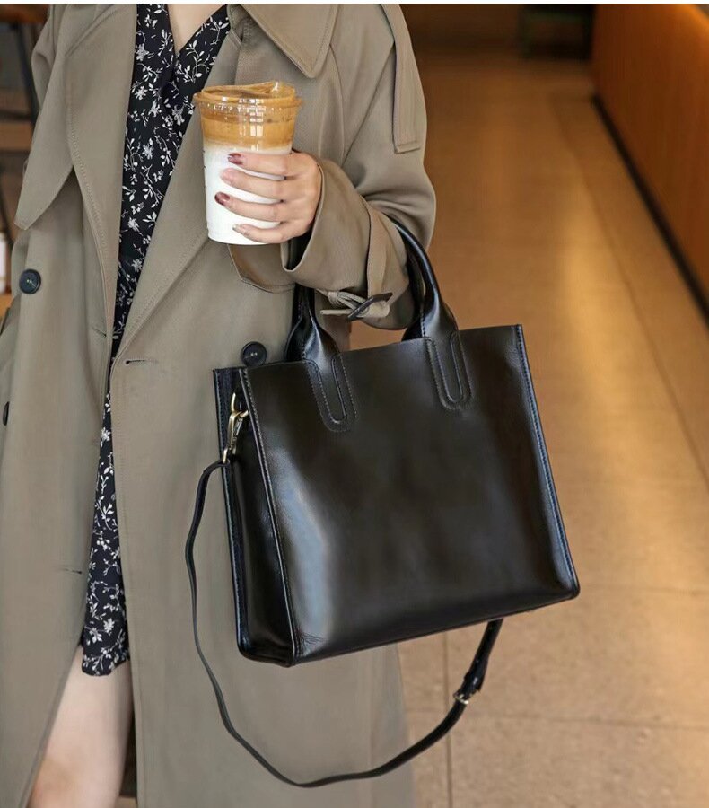 牛革トートバッグ|牛革ショルダーバッグ|肩がけかばん |ハンドバッグ|通勤に最適