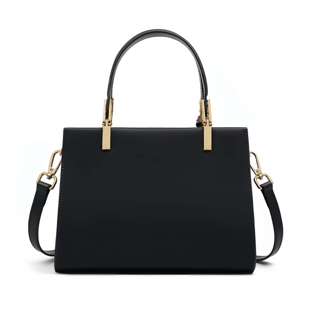 トレンディ ！•黒•3WAY•天然牛革ハンドバッグ•牛革ショルダーバッグ