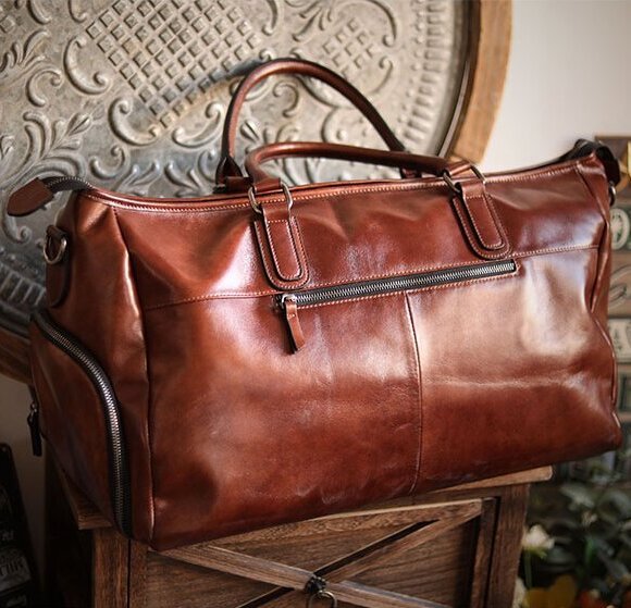 3Way!植物タンニン鞣しの天然牛革ボストンバッグ 、クロスボディバッグ、ハンドバッグ YD4068897HD