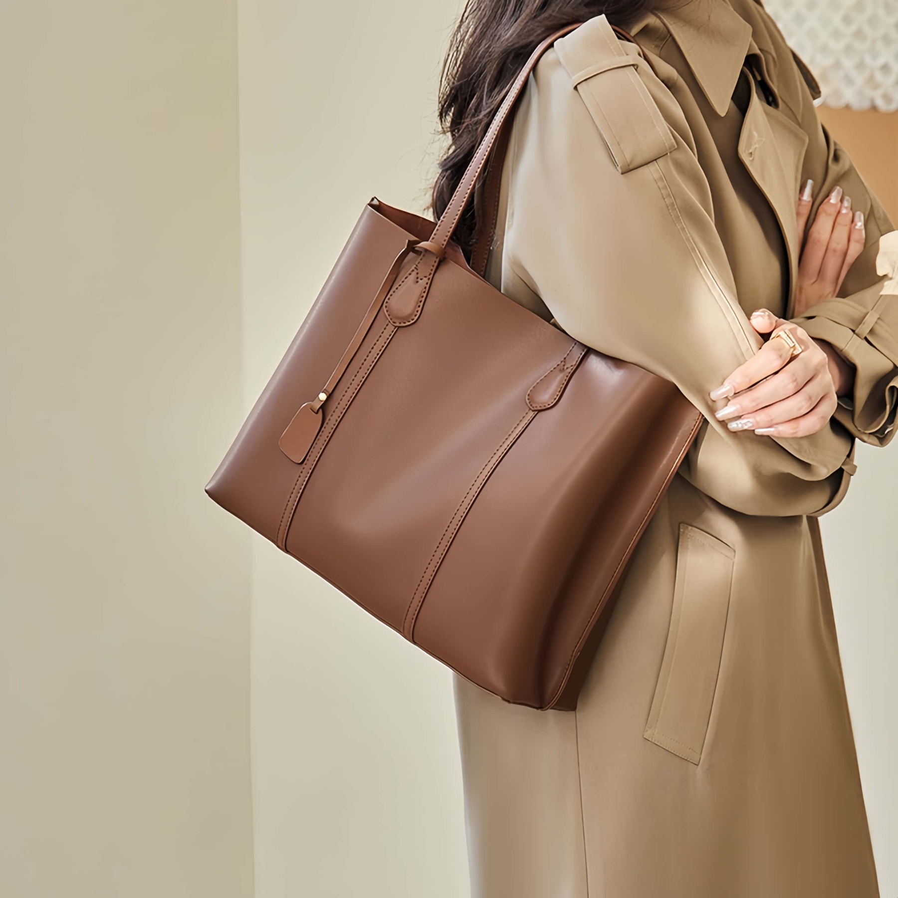 3色|牛革トートバッグ|牛革片肩バッグ|A4 サイズに対応