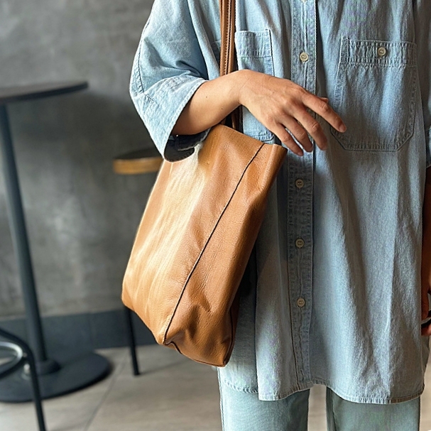 新作！茶|黒|緑※3色※厚みのある柔らかい天然牛革トートバッグ※牛革肩掛けバッグ