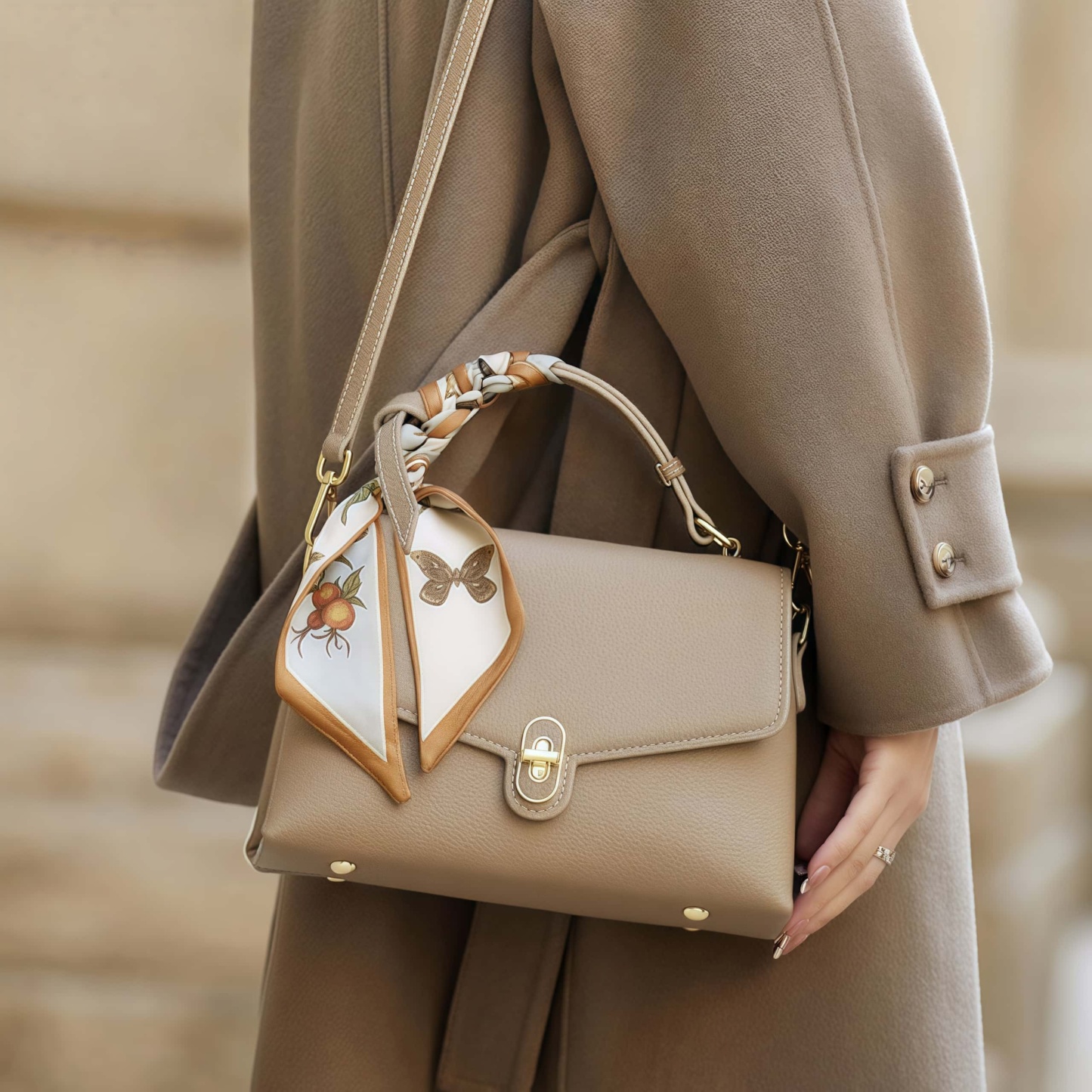 優雅な雰囲気！•5色•天然牛革ハンドバッグ•牛革ショルダーバッグ