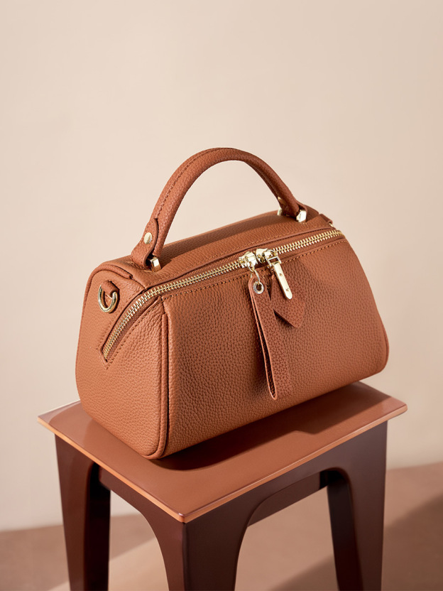 洗練されたエレガンス ！•グレー|黒|カラメル|3色•3WAY•天然牛革ハンドバッグ•牛革ショルダーバッグ