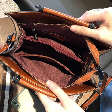 牛革ビジネスバッグ|ハンドバッグ|牛革肩がけかばん|トートバッグ