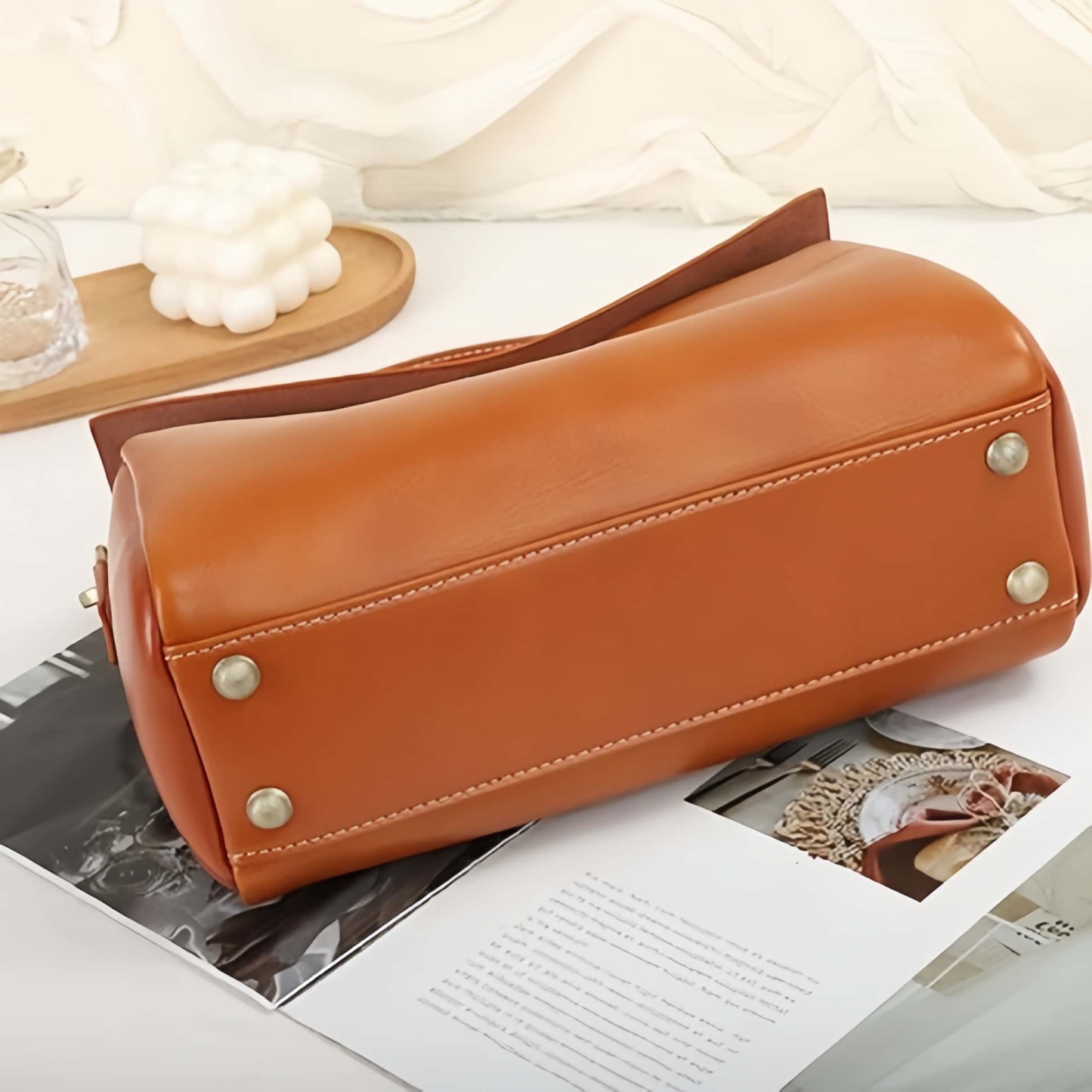 3WAY|6色|植物タンニン鞣しの天然牛革女性用斜めがけバッグ|牛革トートバッグ|2本の肩ベルトを付属