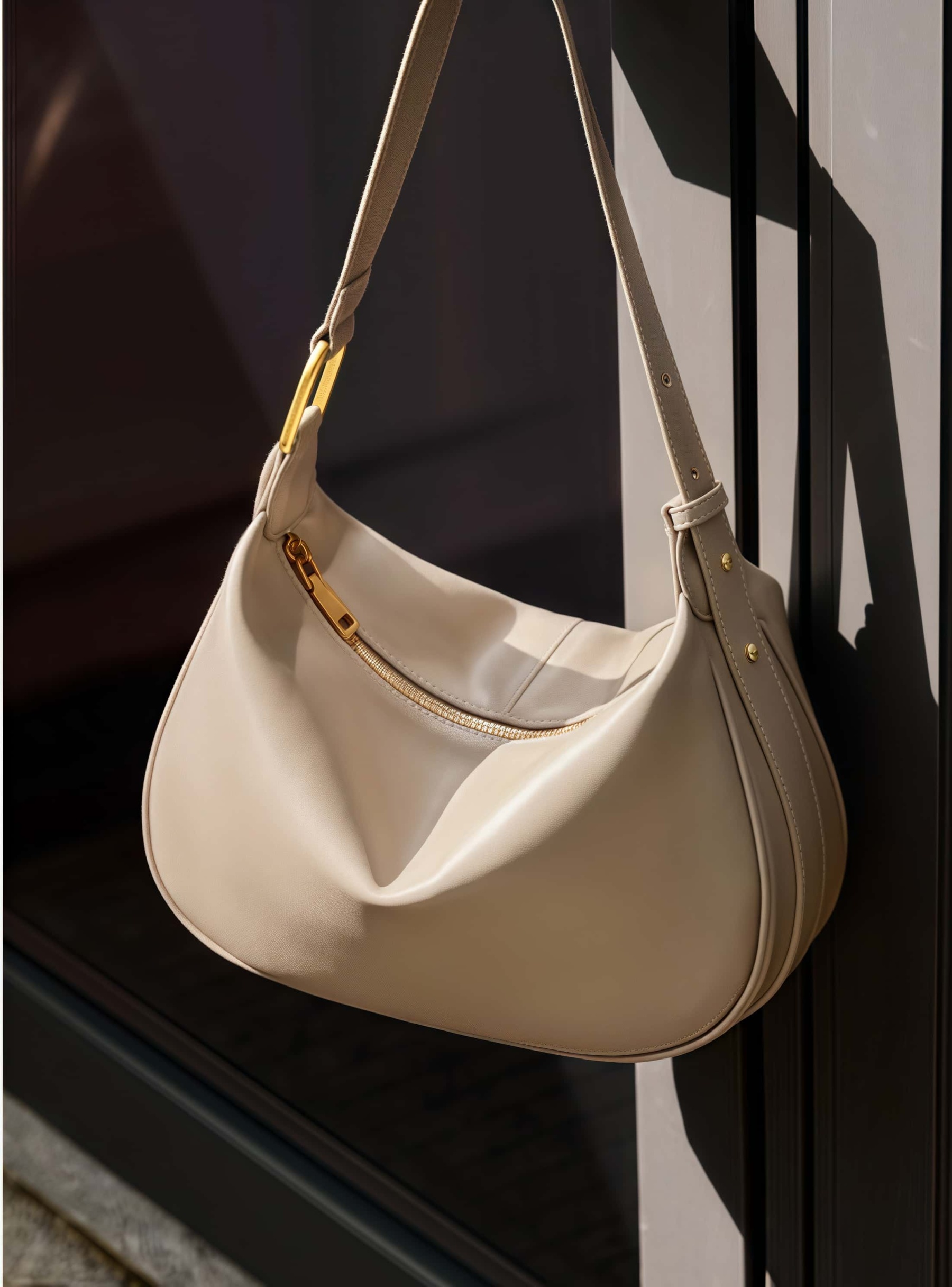 NEW ! •カラメル|黒|ベージュ|3色•天然牛革ショルダーバッグ|2本の肩紐が付属