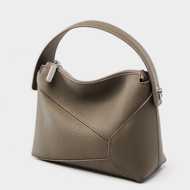 カーキ|黒|ベージュ|3WAY|レザーハンドバッグ|牛革ショルダーバッグ