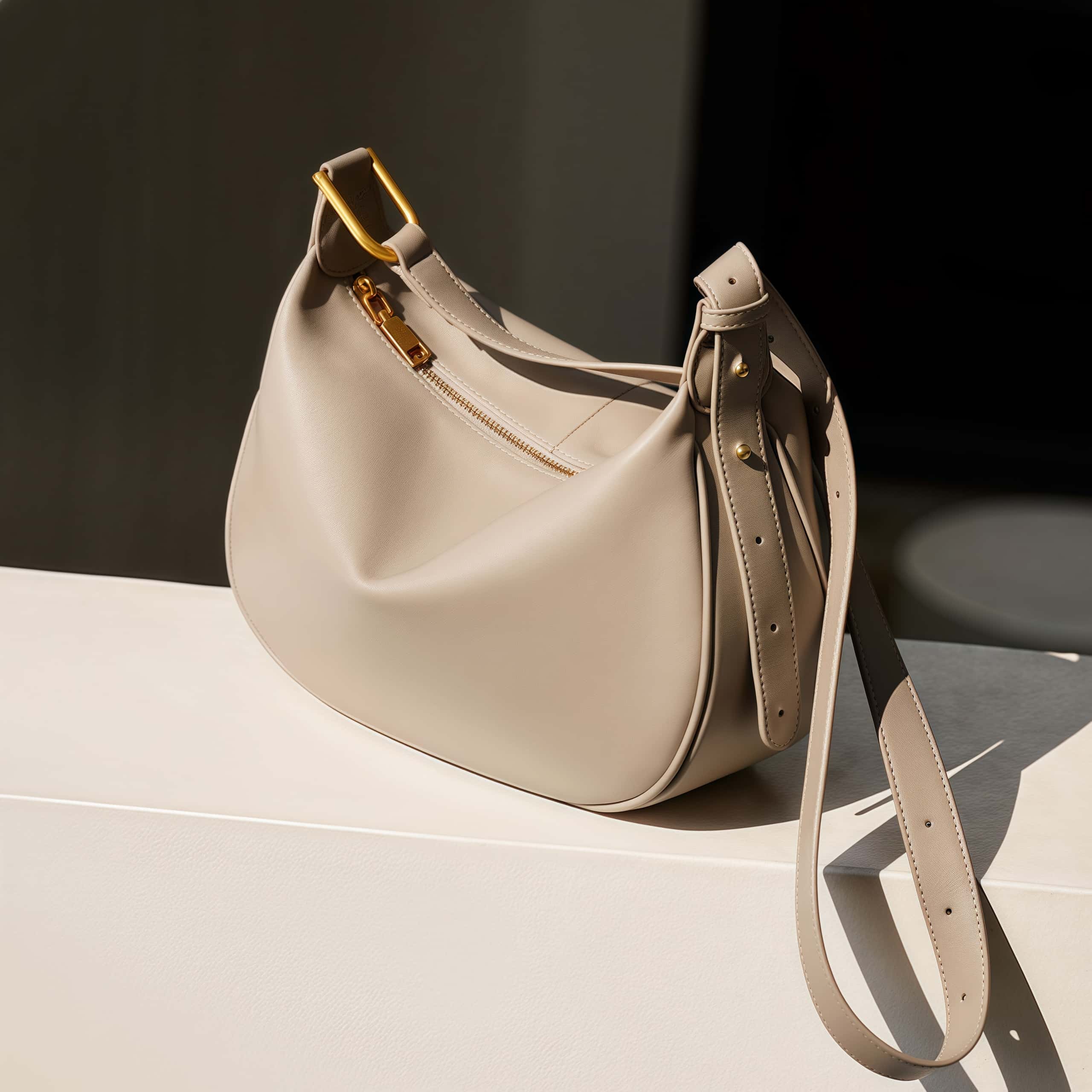 NEW ! •カラメル|黒|ベージュ|3色•天然牛革ショルダーバッグ|2本の肩紐が付属