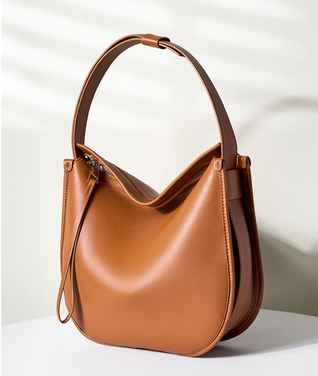 スタイリッシュなレトロ ！•カラメル|コーヒー|黒|3色•天然牛革シングルショルダーバッグ•牛革トートバッグ