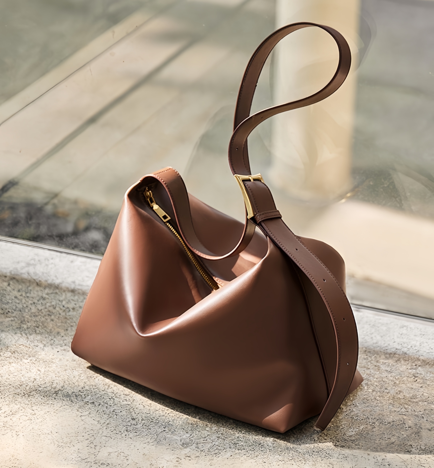 コーヒー|ベージュ|カラメル|黒|白|クリーム•6色|牛革ショルダーバッグ