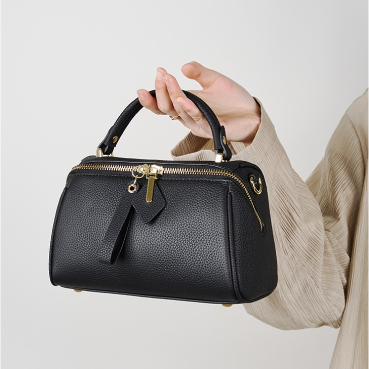 洗練されたエレガンス ！•グレー|黒|カラメル|3色•3WAY•天然牛革ハンドバッグ•牛革ショルダーバッグ