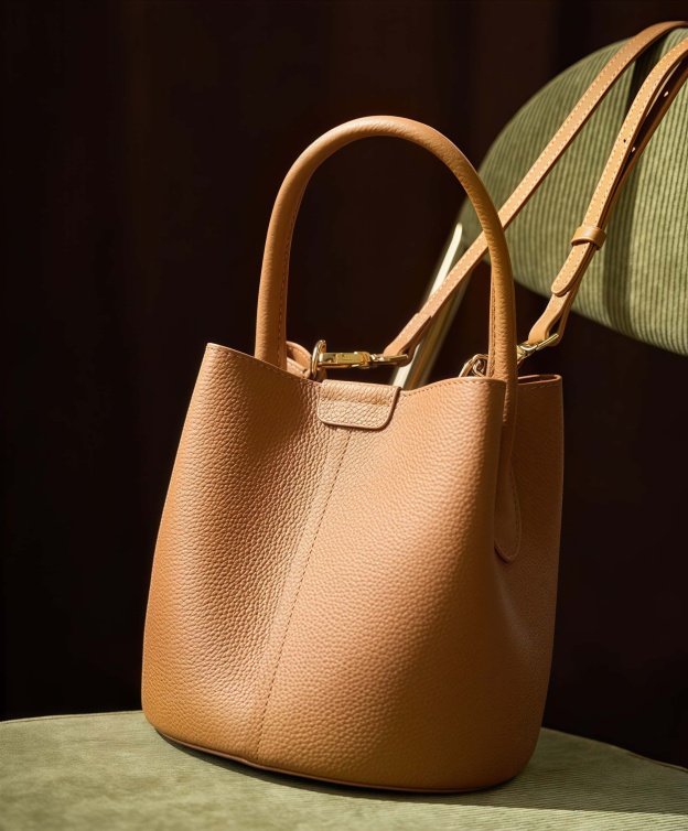 子袋付きの多機能牛革バッグ|本革ハンドバッグ｜斜め掛けバッグ｜2本のショルダーストラップが付属して