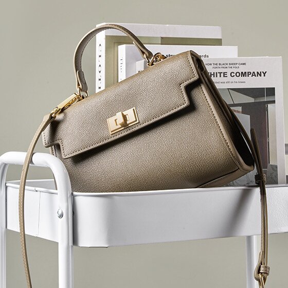 上品な気質 ！|黒|カラメル|カーキ|3色|牛革ハンドバッグ|牛革ショルダーバッグ