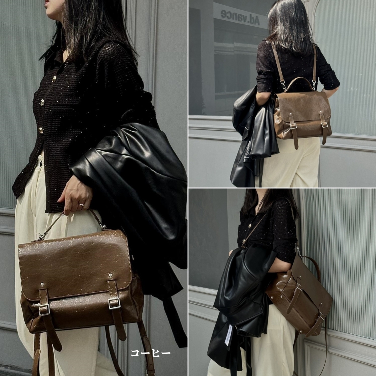 ▪高級感 ！ ▪4色•3つの使用モードを切り替え自在▪天然な牛革リユックバック▪牛革ショルダーバッグ▪ハンドバッグ