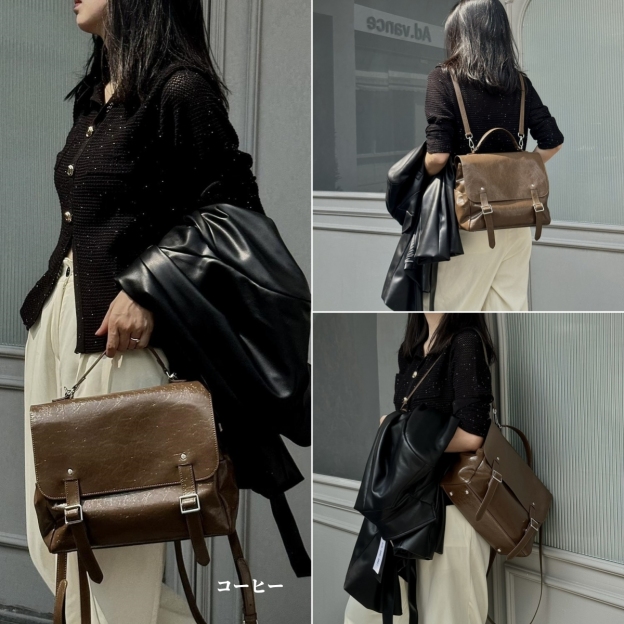 ▪高級感 ！ ▪4色•3つの使用モードを切り替え自在▪天然な牛革リユックバック▪牛革ショルダーバッグ▪ハンドバッグ