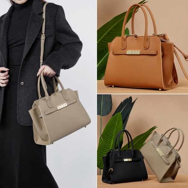 レディースビジネスバッグ|本革牛革手提げバッグ|ショルダーバッグ
