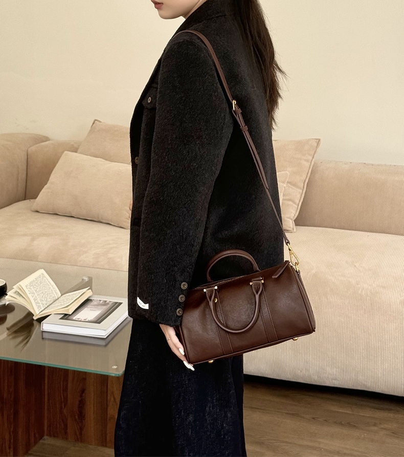 レトロな新作！•3色•3WAY•天然牛革ハンドバッグ•牛革ショルダーバッグ